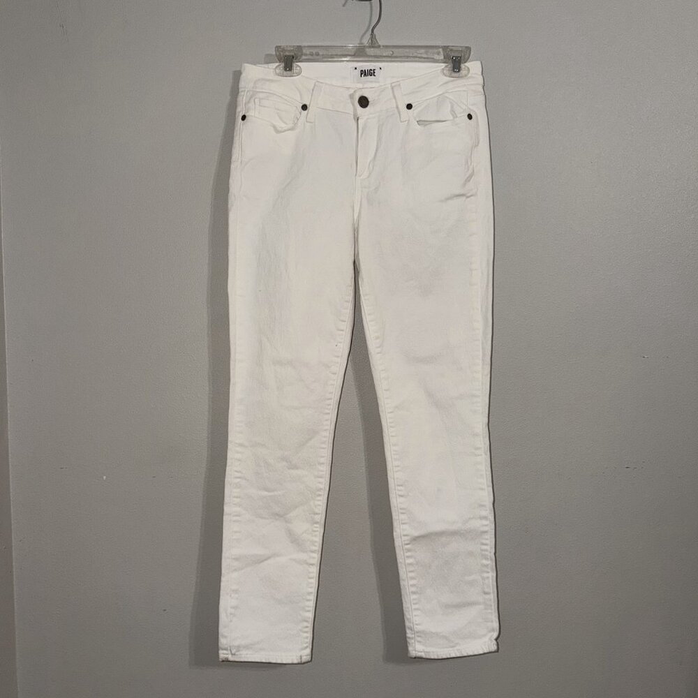 Paige Jeans Women 29 White Kylie Crop Minimalist Summer Spring Classic Vacation